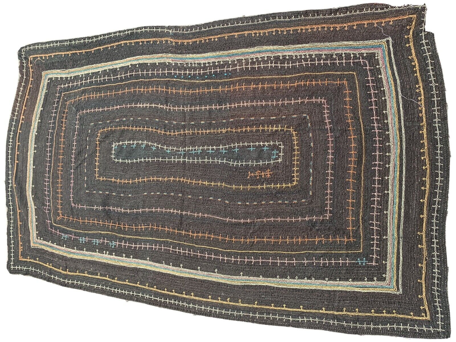 Snake Charmers Woven Bag Vintage Pakistan C1940
