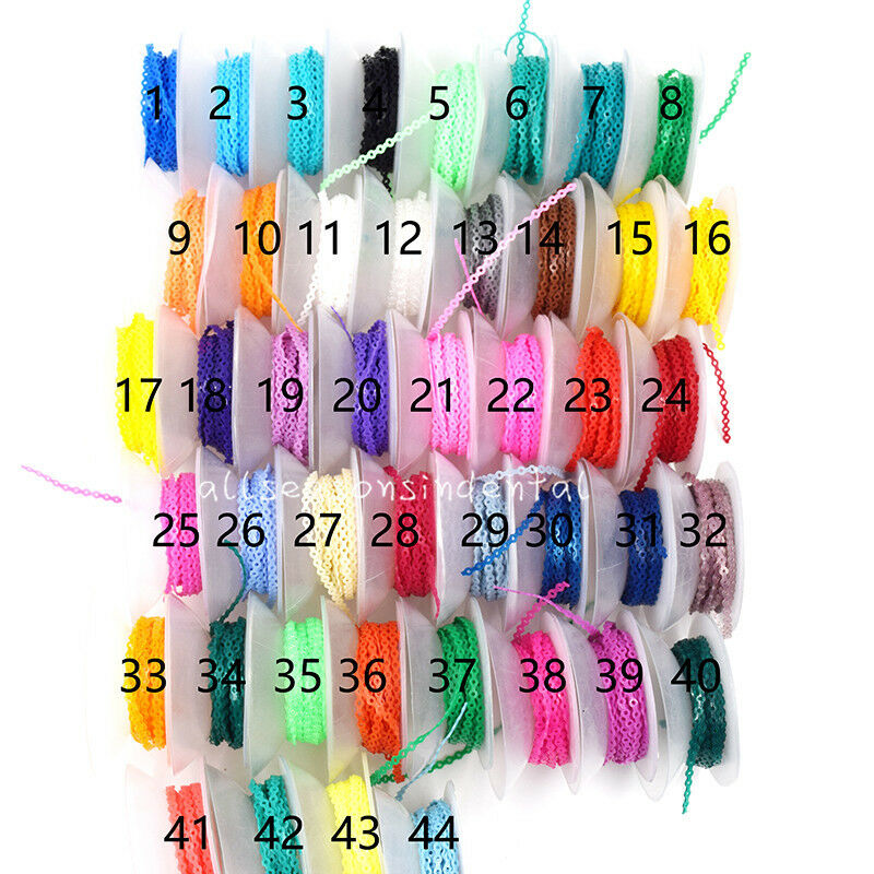 Dental Ortho Elastic Power Chain Rubber Bands Long/short/continuous 44 Colors
