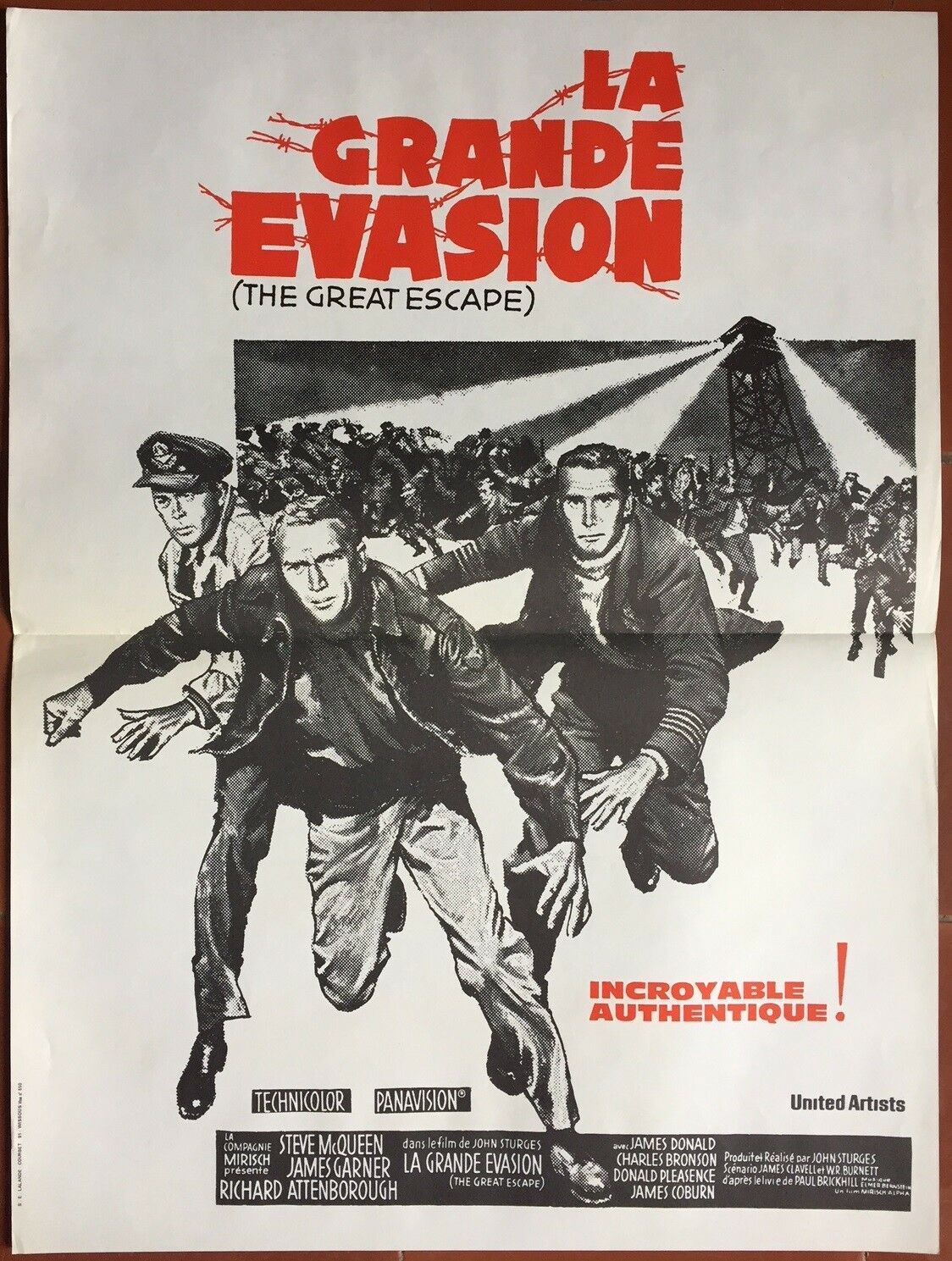 Poster The Large Evasion Great Escape Steve Mcqueen James Garner