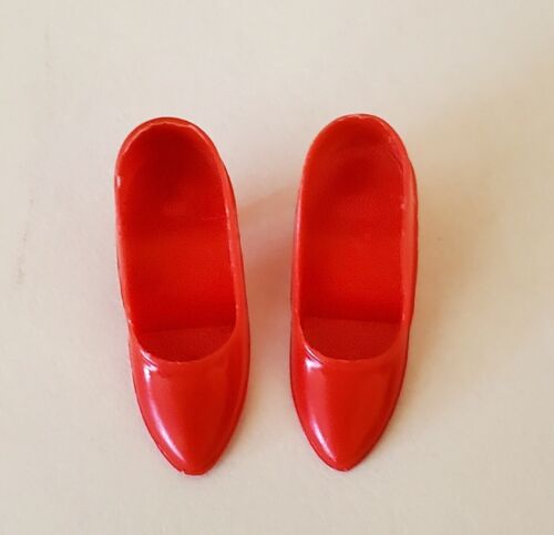 Vintage Barbie Red Closed Toe Shoes Japan Nm