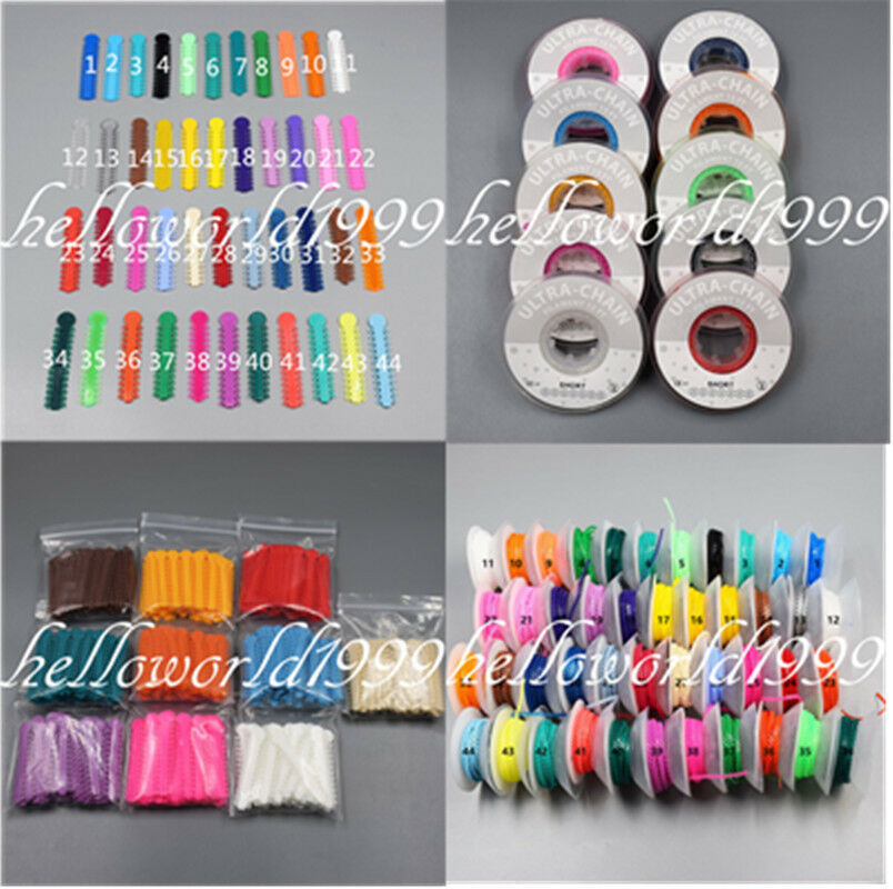 Elastic Ligature Tie 1040 / Ultra Power Chain Short Orthodontic Dental 44 Colors