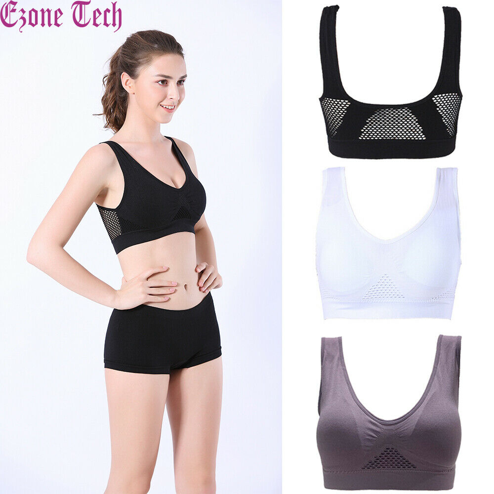 Women Sports Bra High Impact Wireless Seamless Padded Comfort S-xxl Workout Yoga